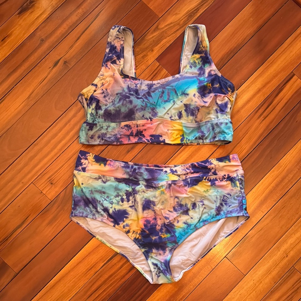 Torrid Colorful Tie-Dye Bikini Set